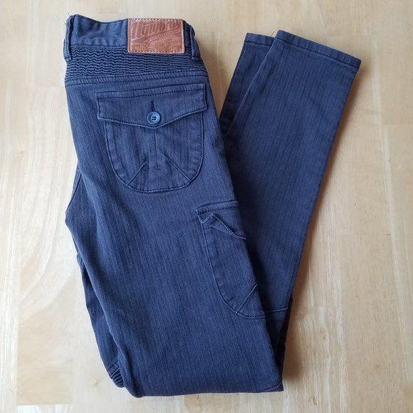 UglyBros Motorpool G Size 28 Grey Moto Cargo Pants Women's Riding Jeans - Picture 1 of 13